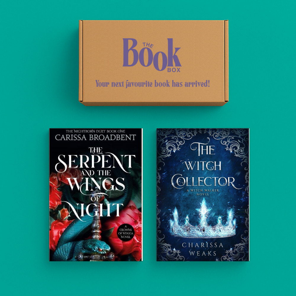 Monthly Romantasy Book Subscription Box with two surprise fantasy romance books.