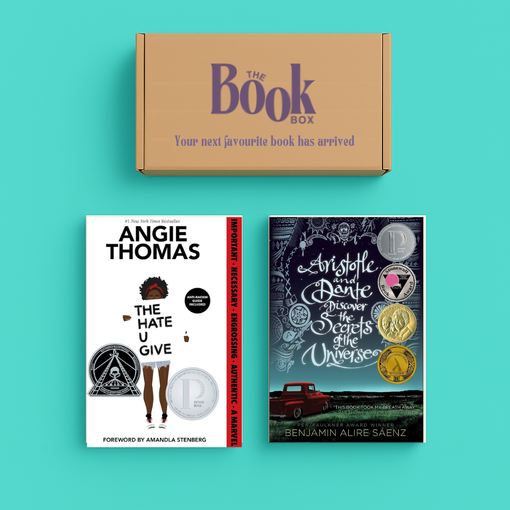 Young Adult Book Subscription with curated books in a cozy, teen-focused reading scene