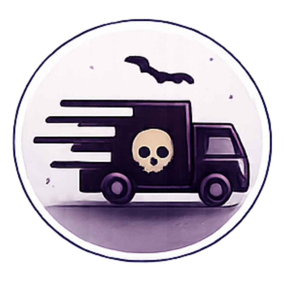 Truck delivering dark romance books